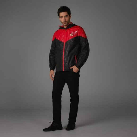 Arizona Cardinals NFL Team Apparel Lightweight Windbreaker Jacket M - Picture 2 of 6